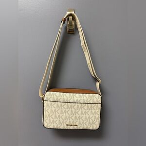 Michael Kors Beige and Brown Shoulder Bag